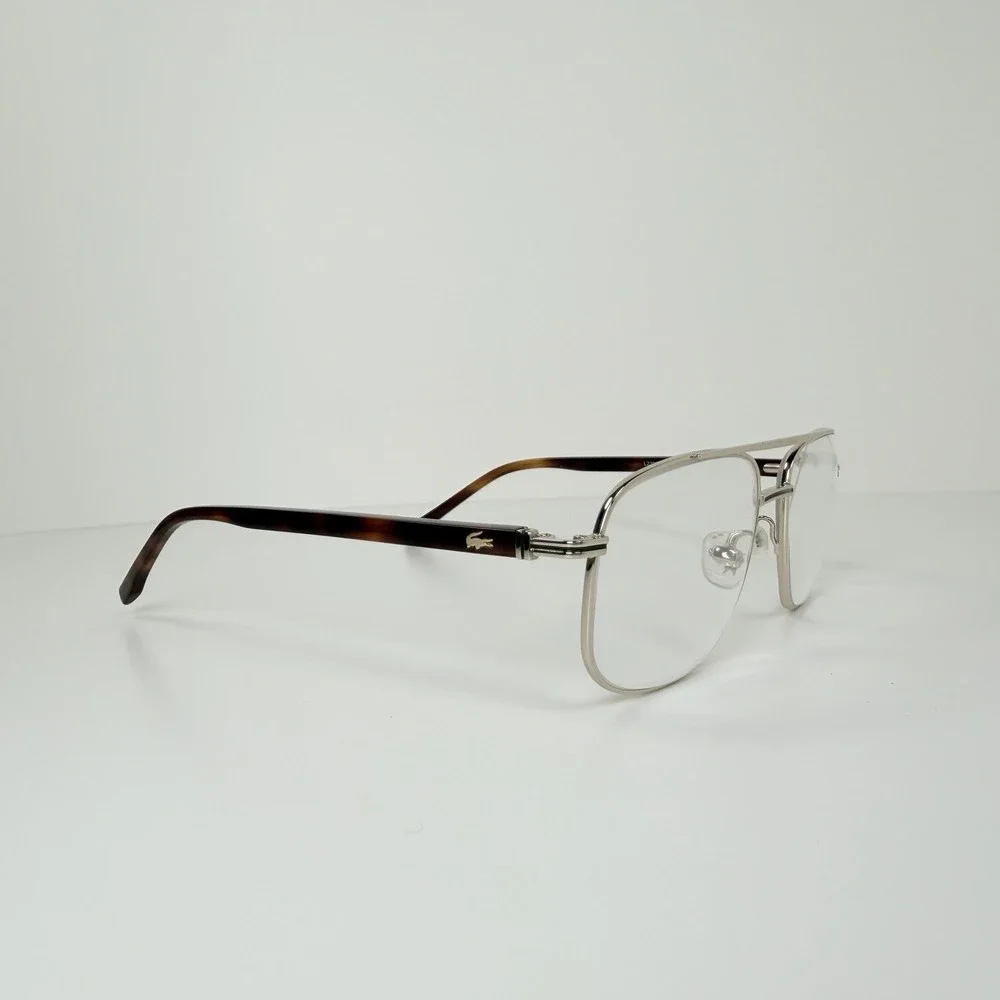 Lacoste L2302 714 Gold Aviator Eyeglass Frame 57-18-145 Tortoise Replacement